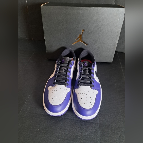 Nike Air Jordan 1 Low Golf Court White Purple New With Box Men's Size 10. - Picture 1 of 15